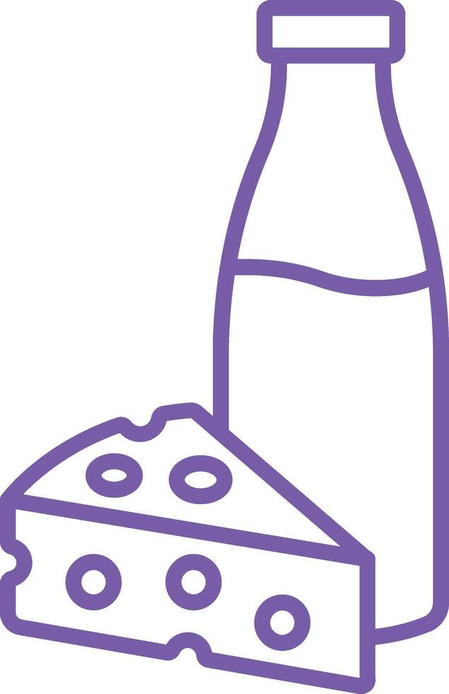 Dairy Item Line Icon vector