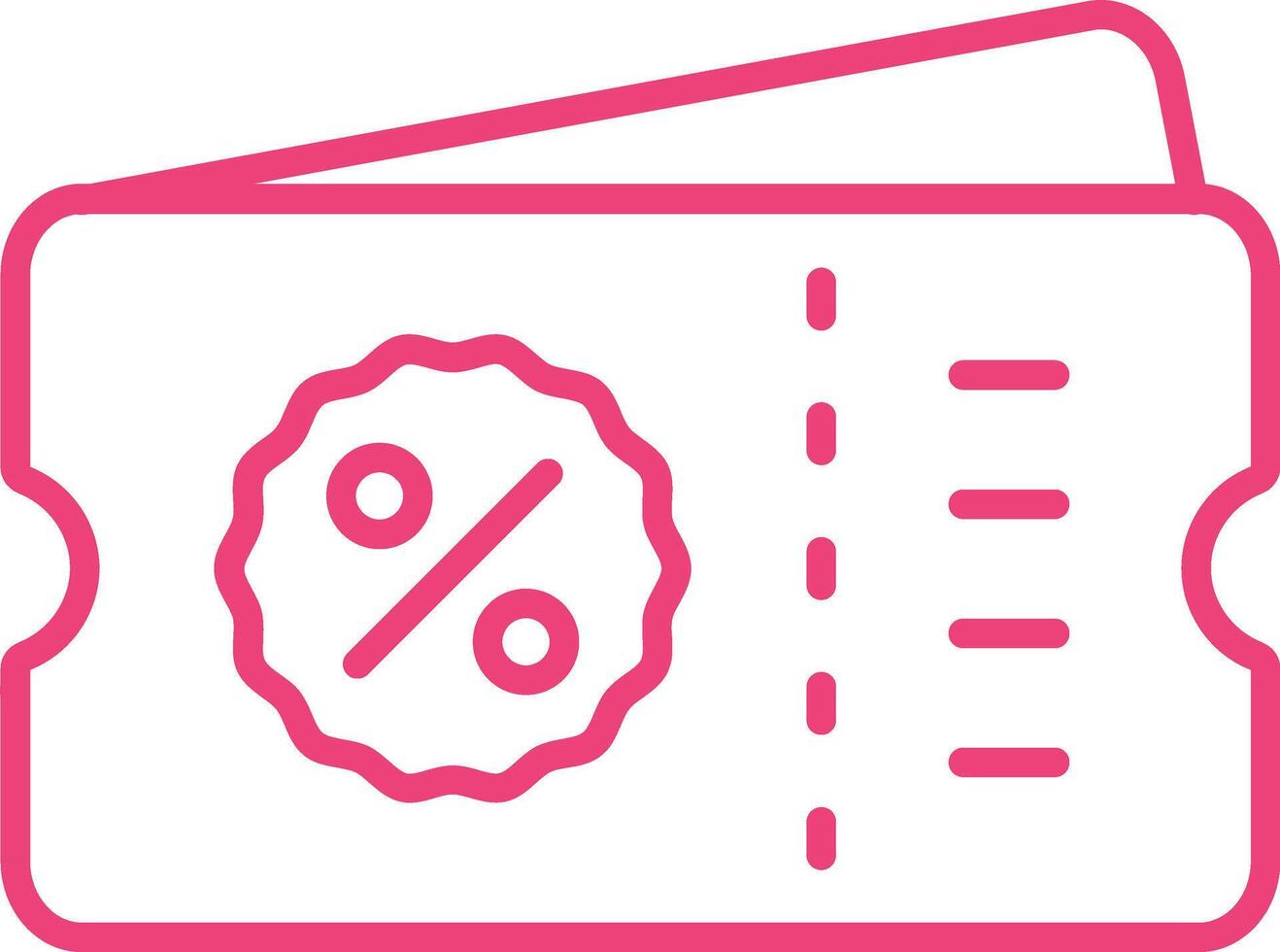 Discount Coupons Line Icon vector