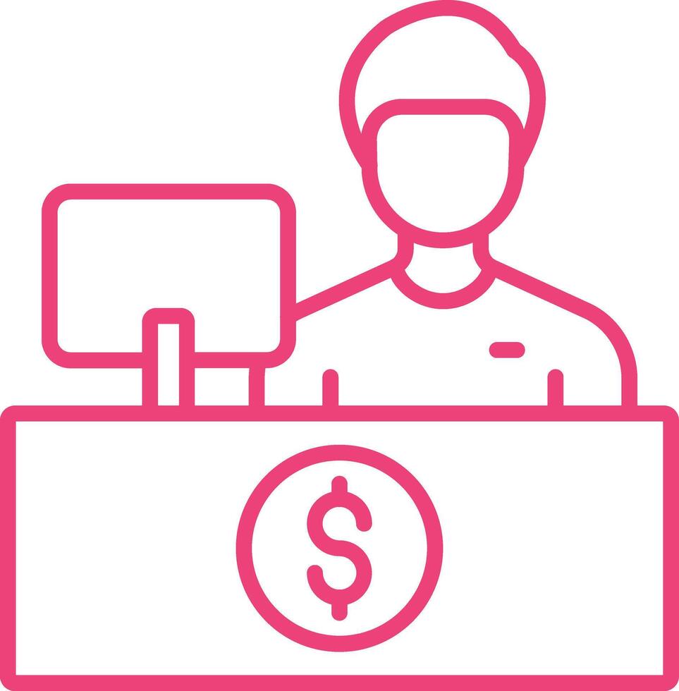 Teller Line Icon vector