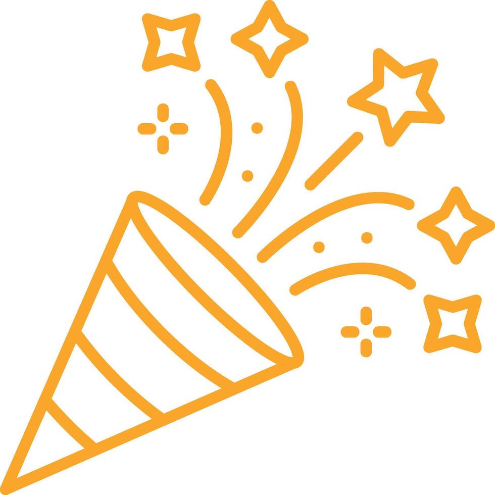 Confetti Line Icon vector