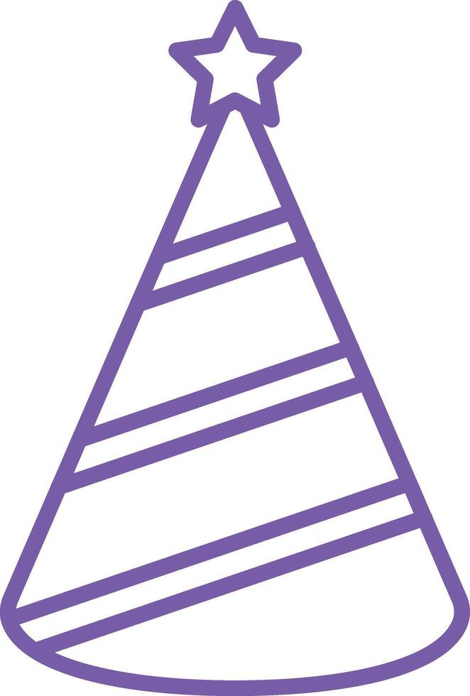 Party Hat Line Icon vector