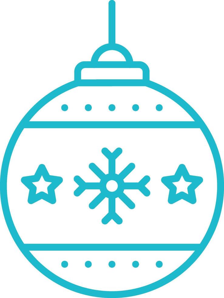Christmas Ball Line Icon vector