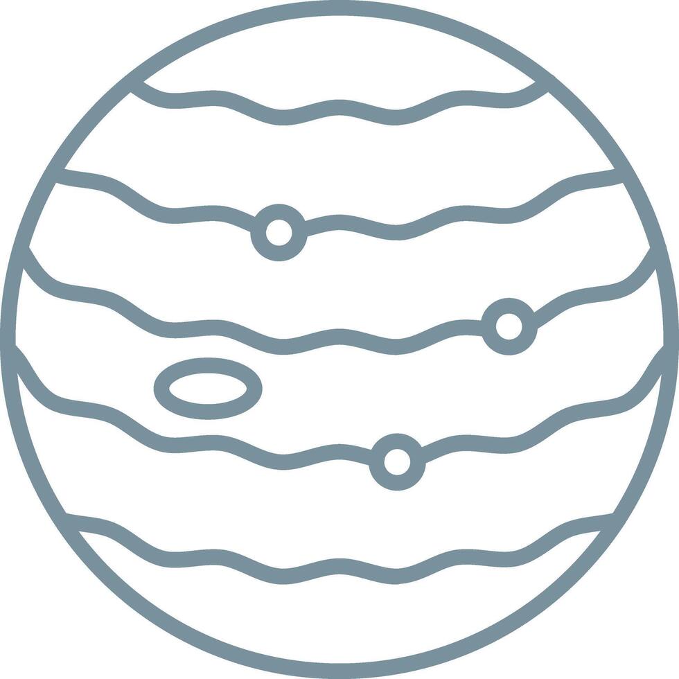Jupiter Line Icon vector