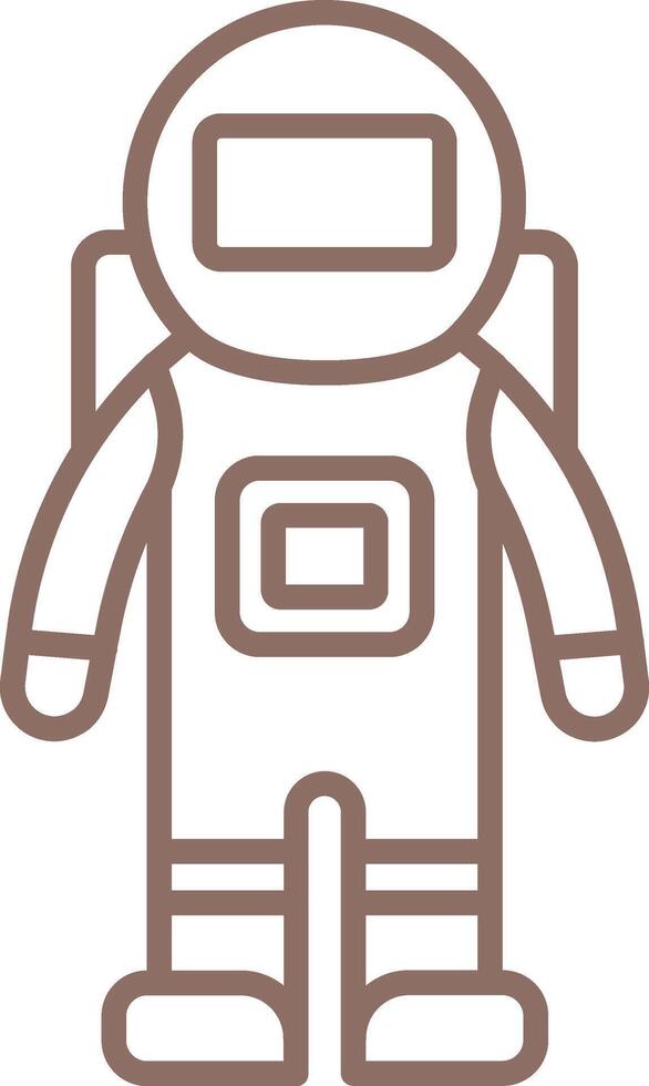 Space Suit Line Icon vector