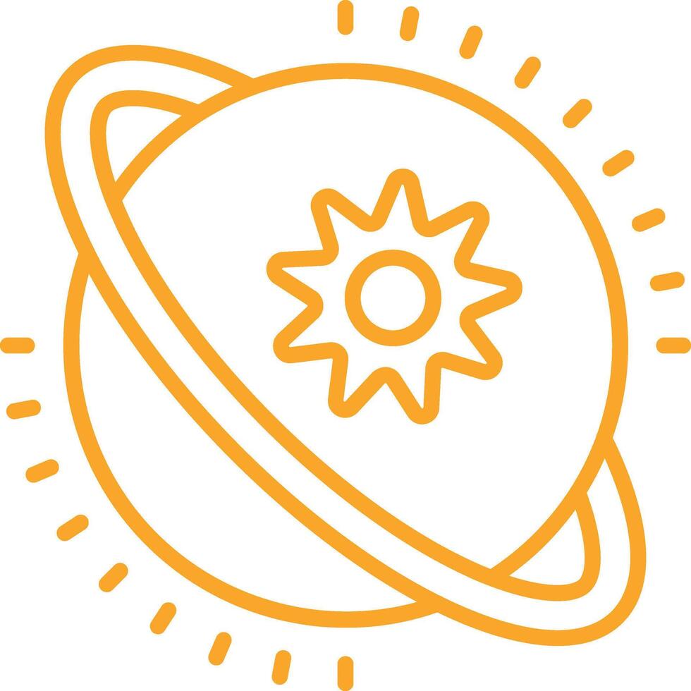 Supernova Line Icon vector