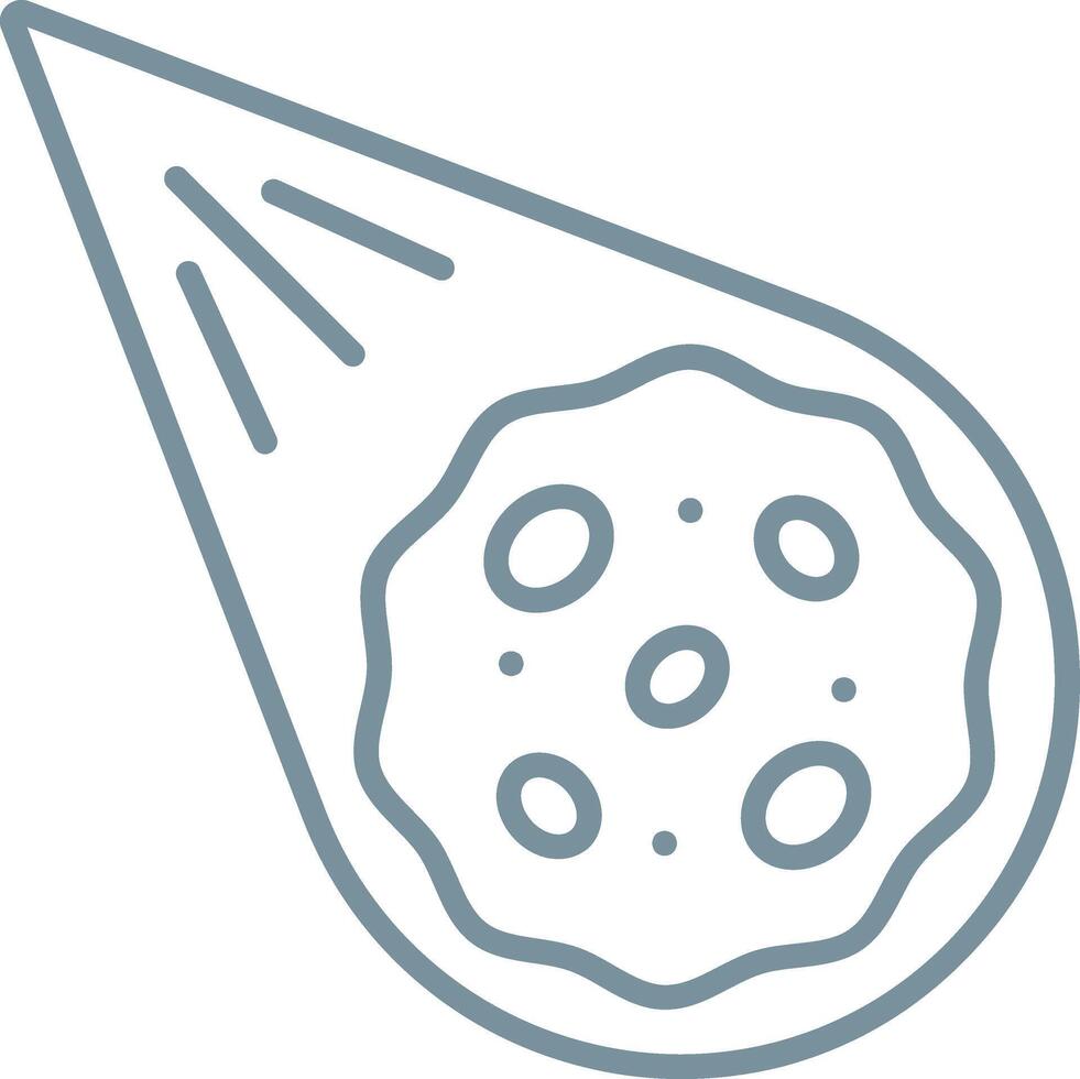 Comet Line Icon vector