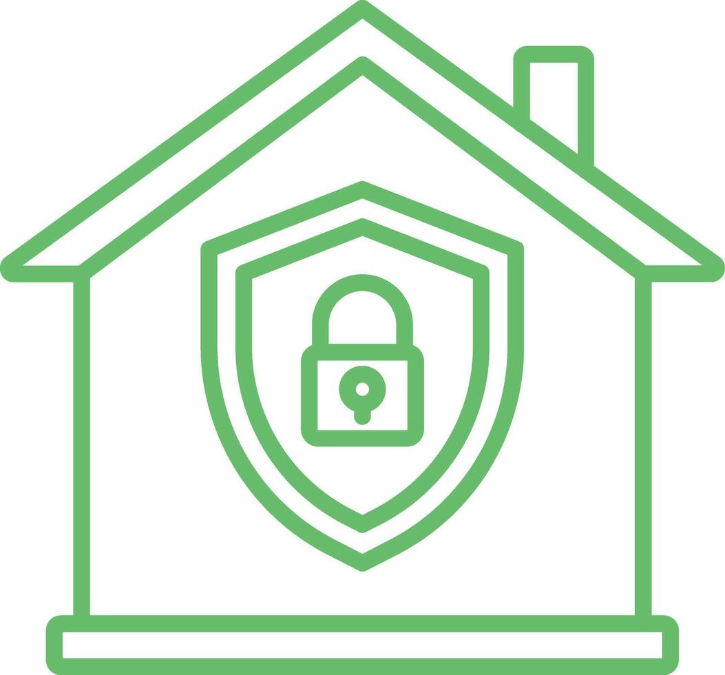 Home Security Line Icon vector