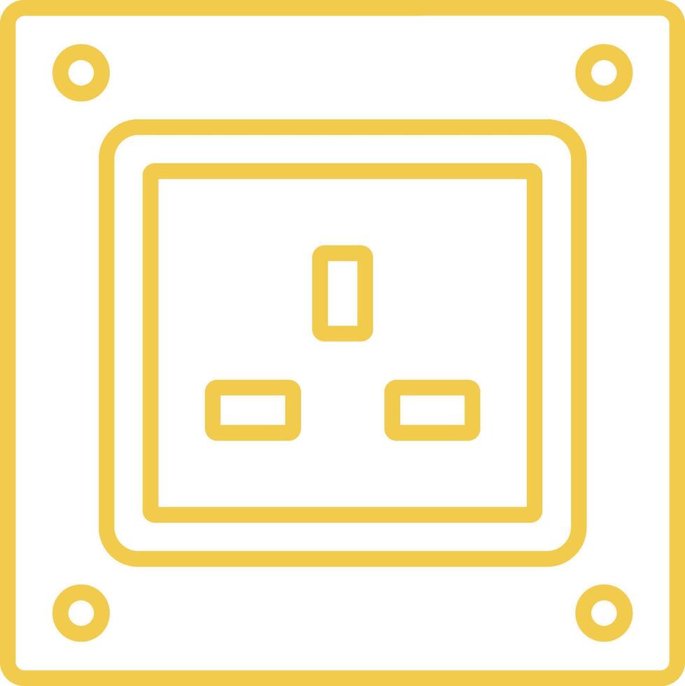 Power Socket Line Icon vector