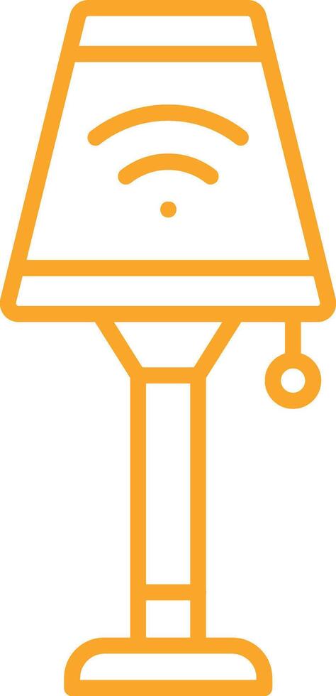 Smart Lamp Line Icon vector
