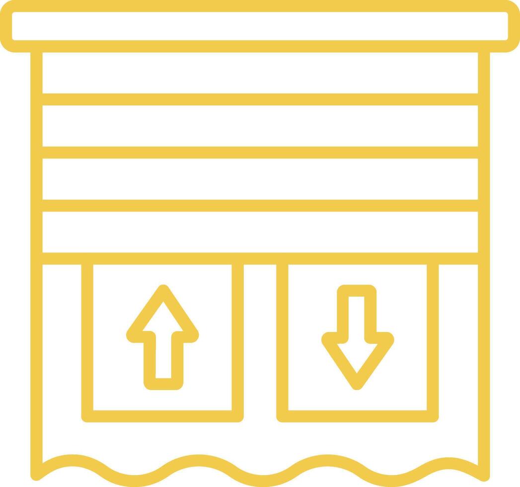 Smart Window Line Icon vector
