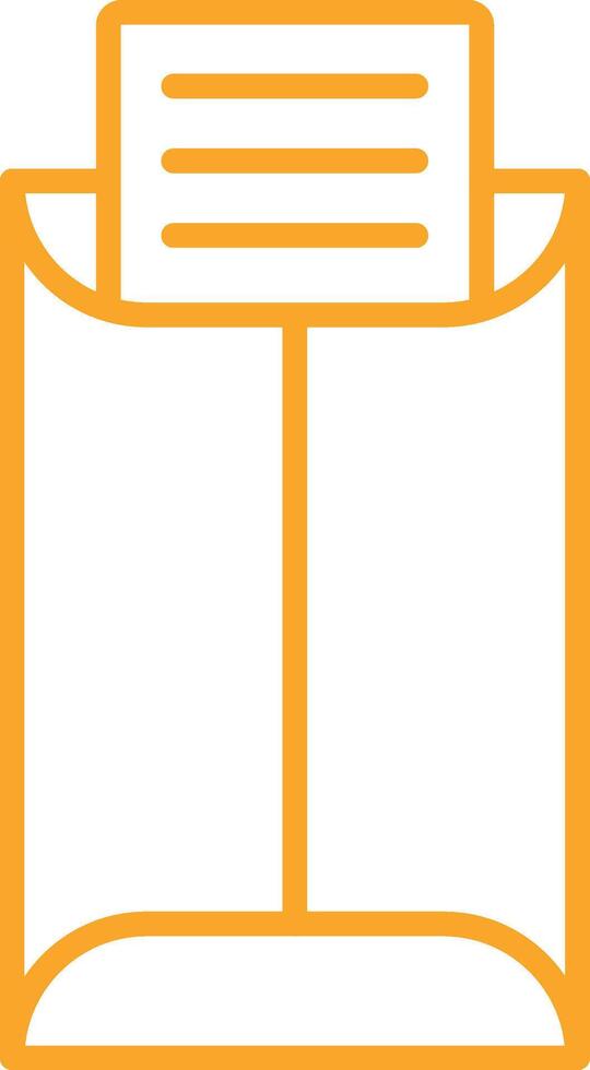 Long Envelope Line Icon vector