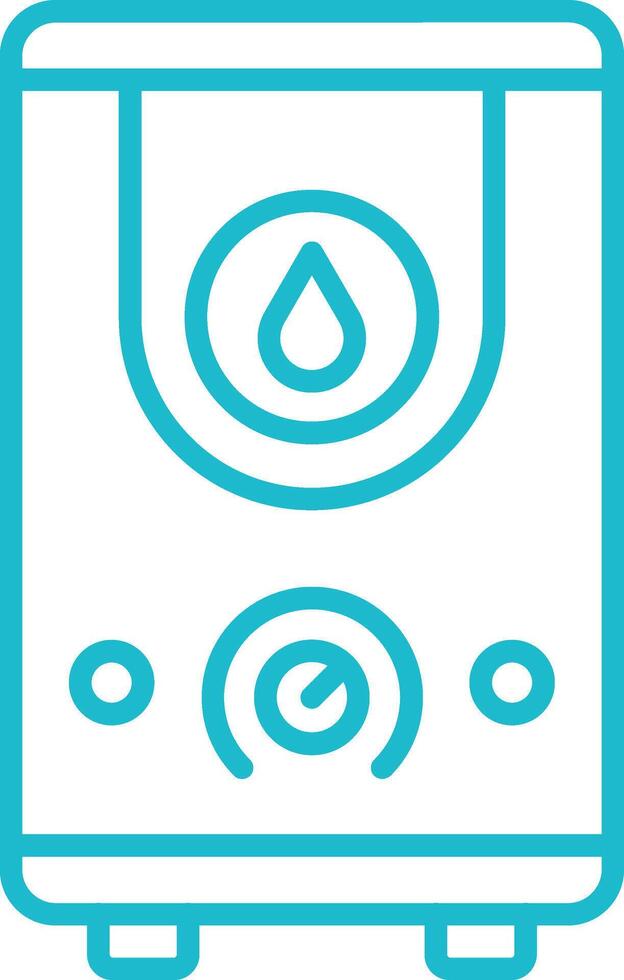 Water Heater Line Icon vector