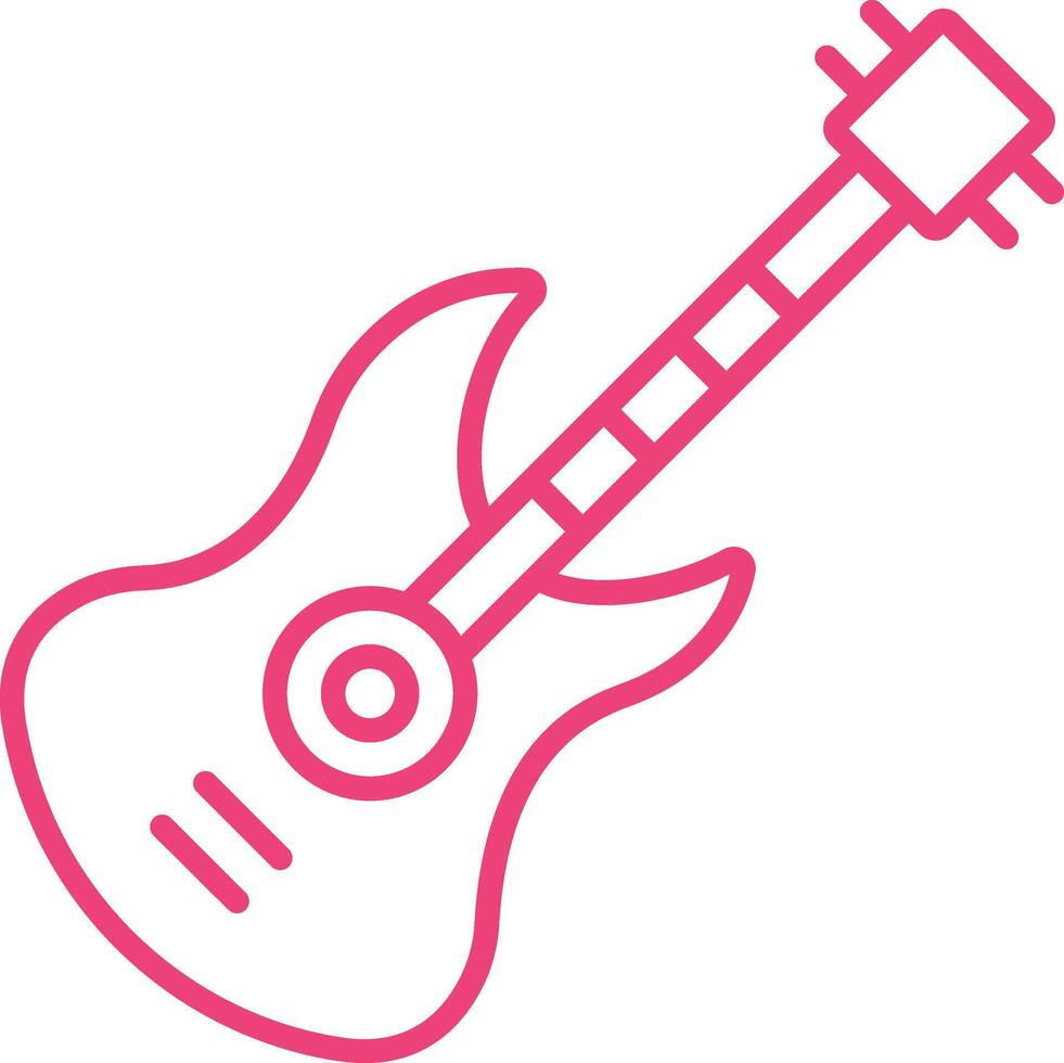 Guitar Line Icon vector