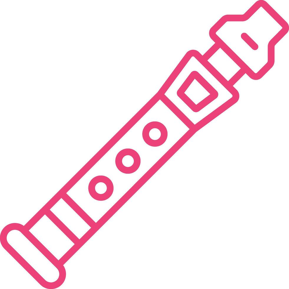 Flute Line Icon vector