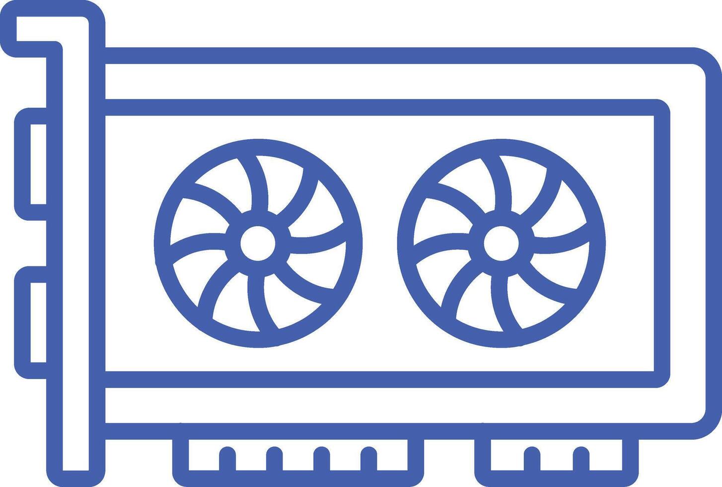 Vga Card Line Icon vector