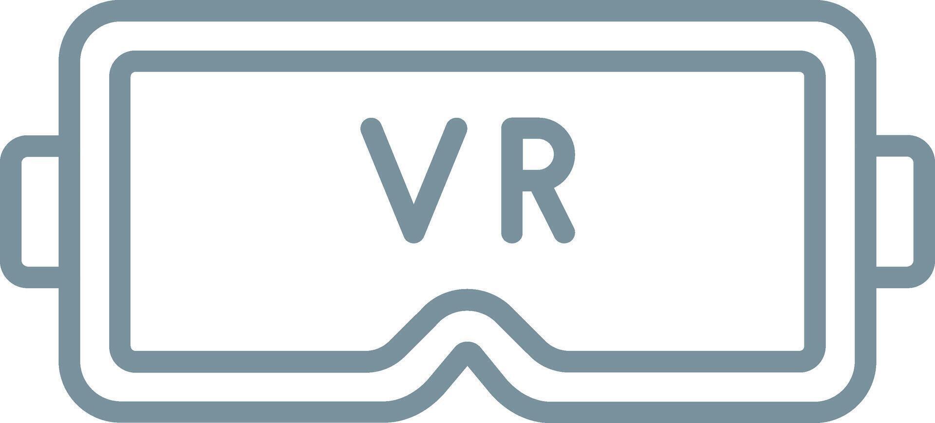 Vr Line Icon vector