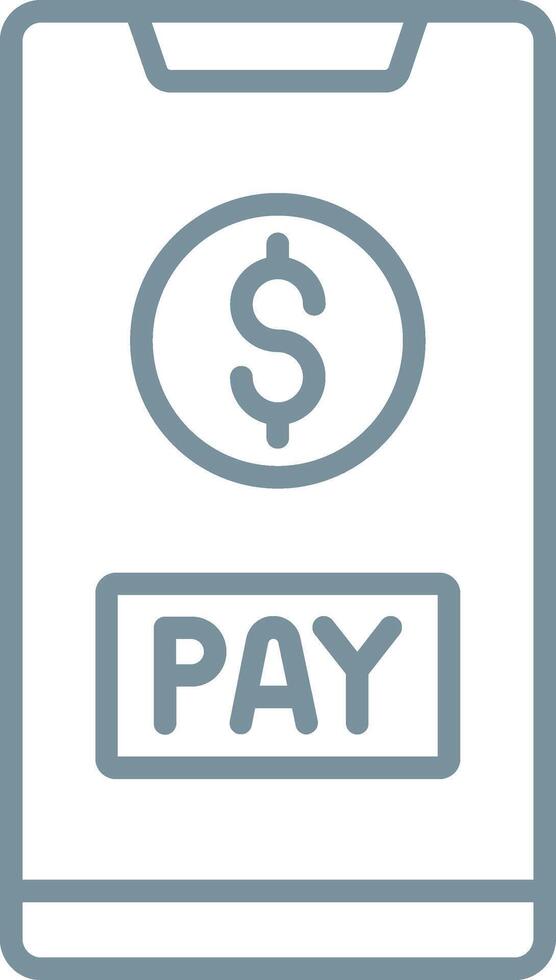 Cashless Payment Line Icon vector