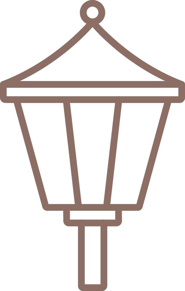Street Lamp Line Icon vector