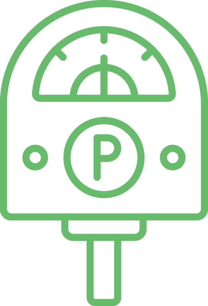 Parking Meter Line Icon vector