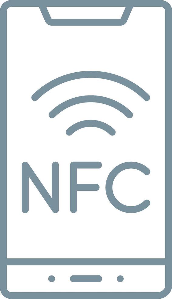 Nfc Line Icon vector