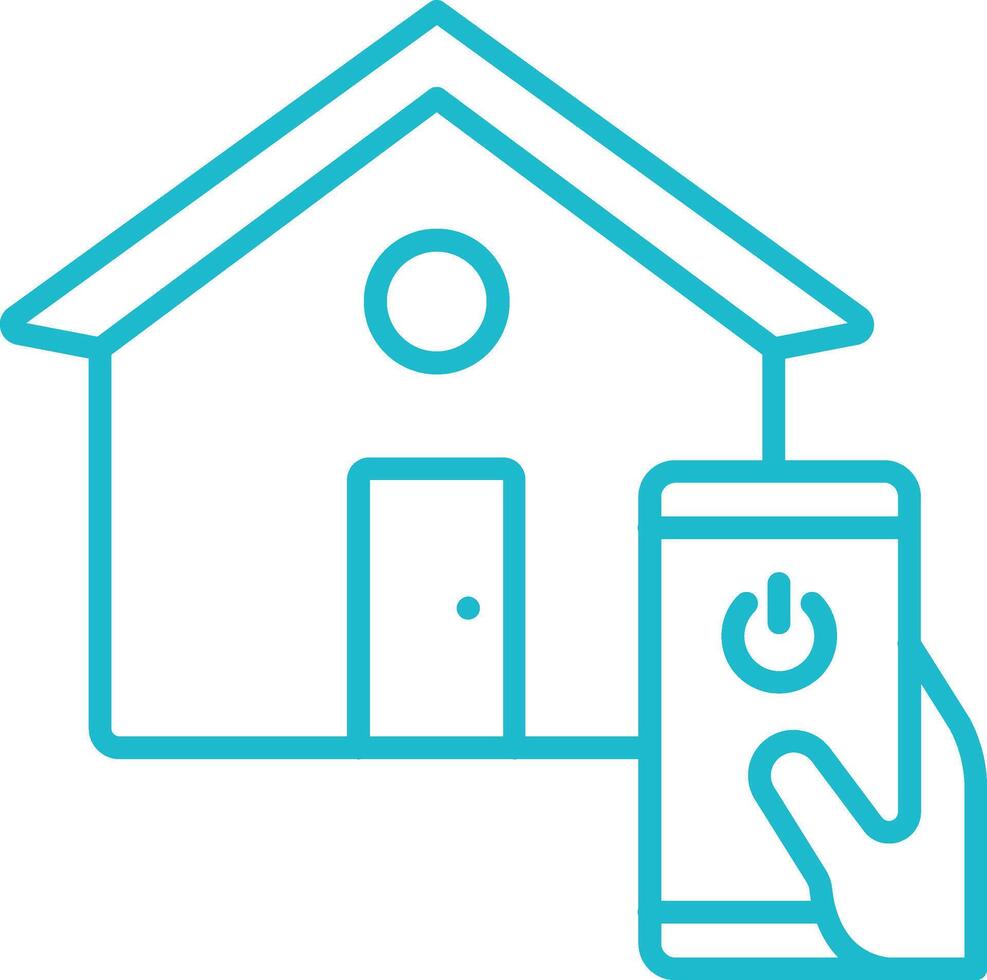 Home Control Line Icon vector