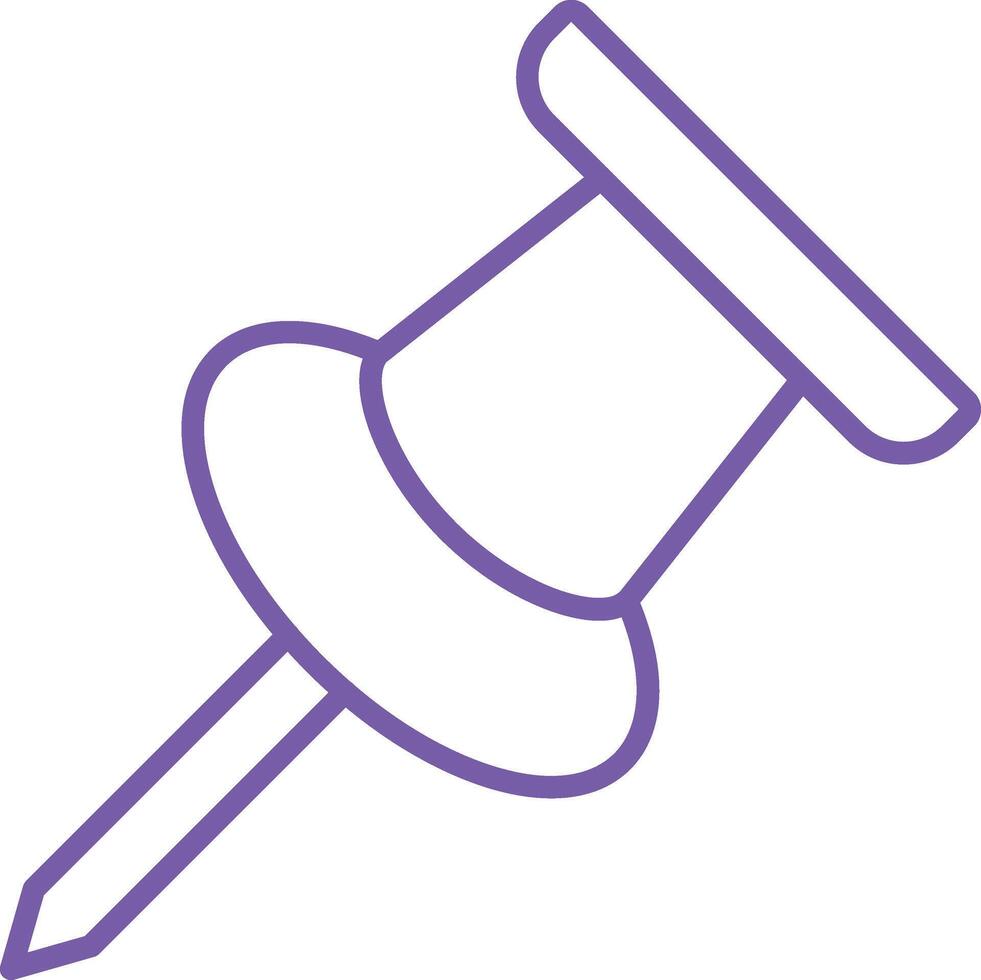 Pushpin Line Icon vector