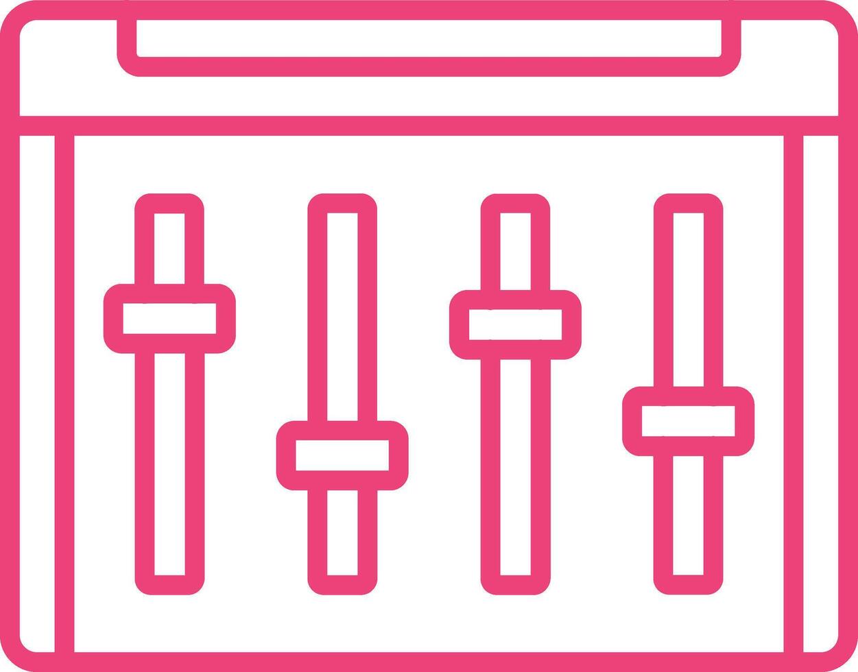 Controls Line Icon vector