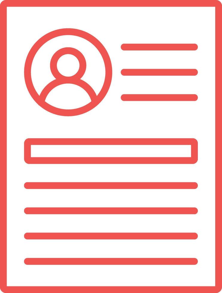 Resume Line Icon vector