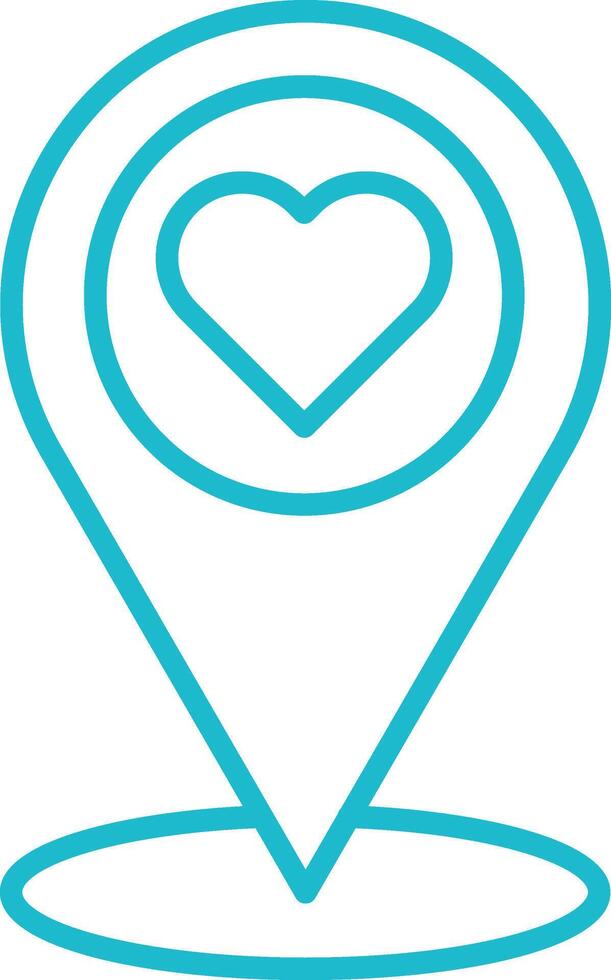 Pin Point Line Icon vector