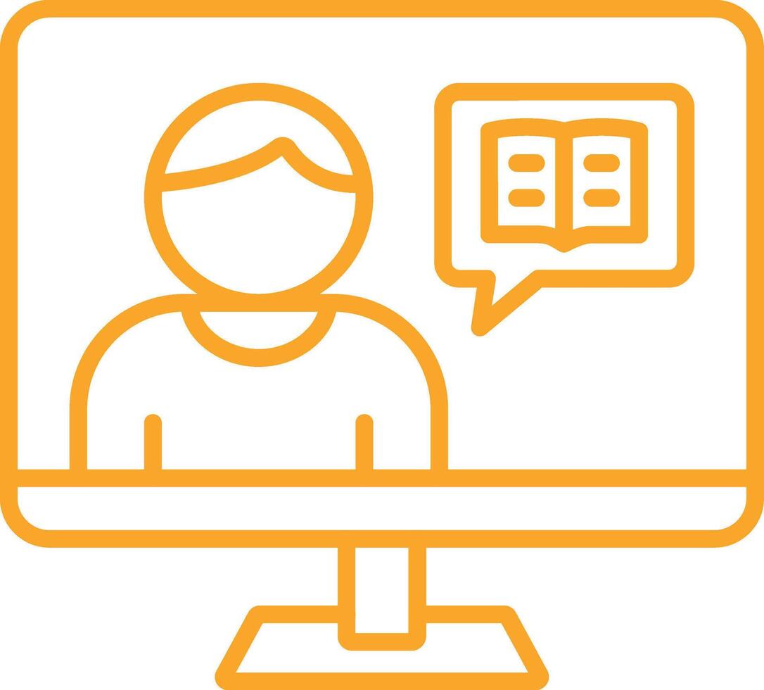 Storytelling Line Icon vector
