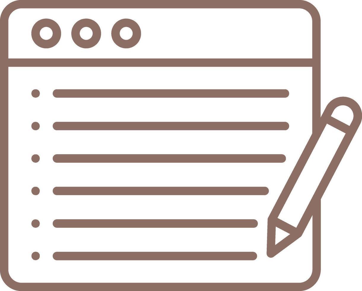 Copywriter Line Icon vector