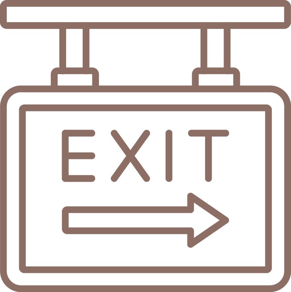 Emergency Exit Line Icon vector