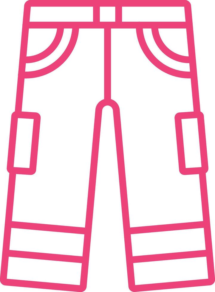 Firefighter Pants Line Icon vector