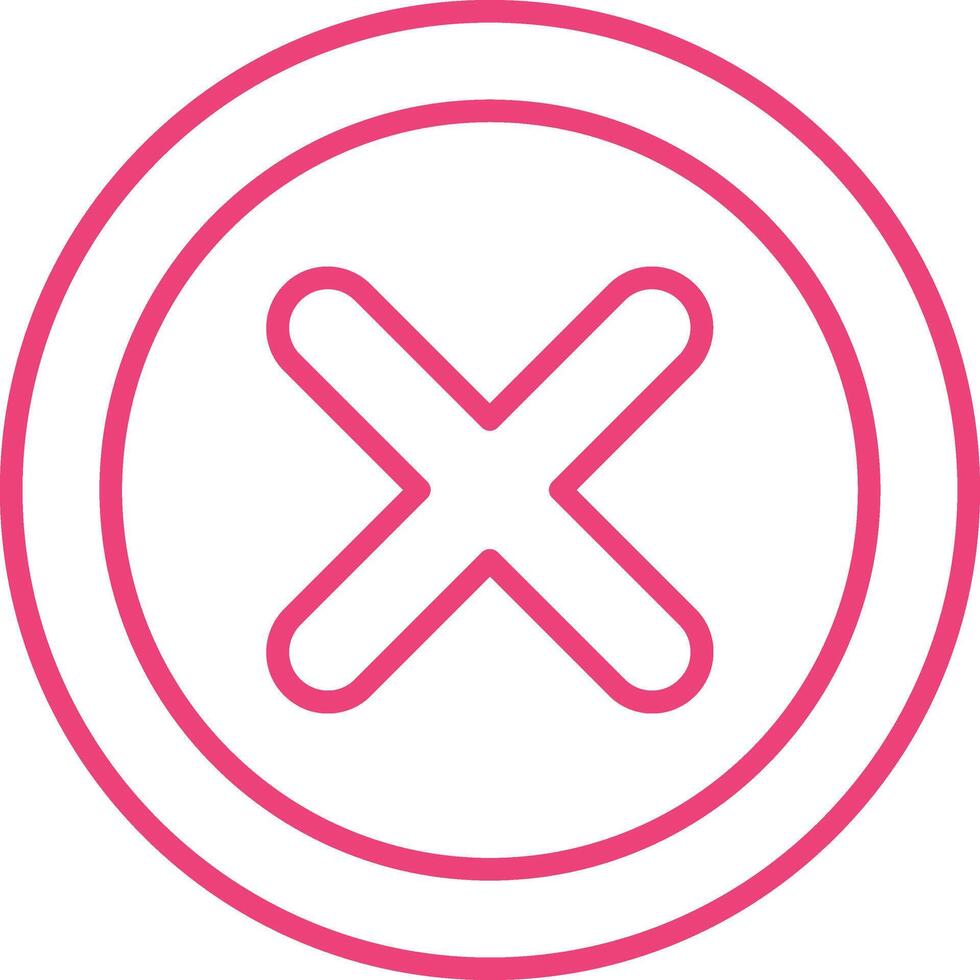 Cross Line Icon vector