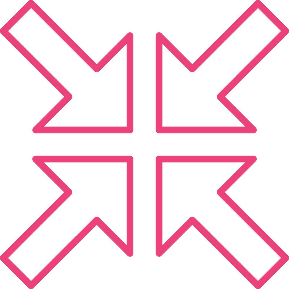 Minimize Line Icon vector