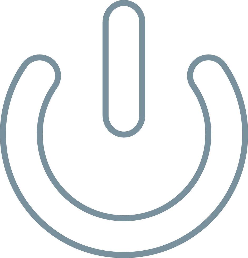 Power On Line Icon vector