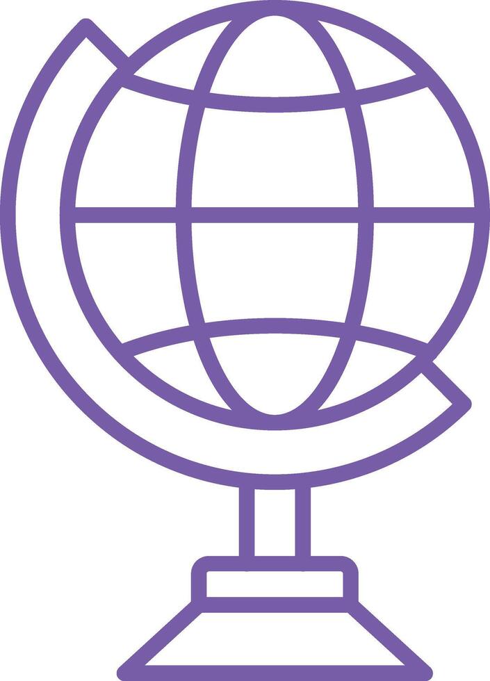 Globe Stand Line Icon vector