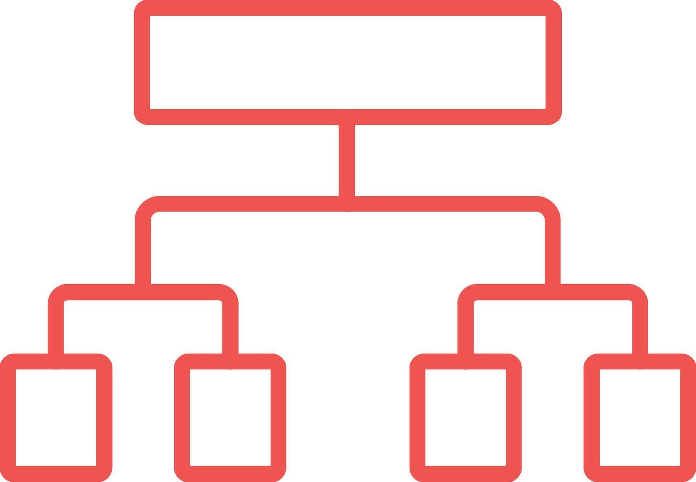 Hierarchical Structure Line Icon vector