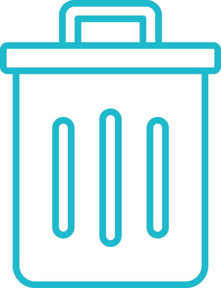 Dustbin Line Icon vector