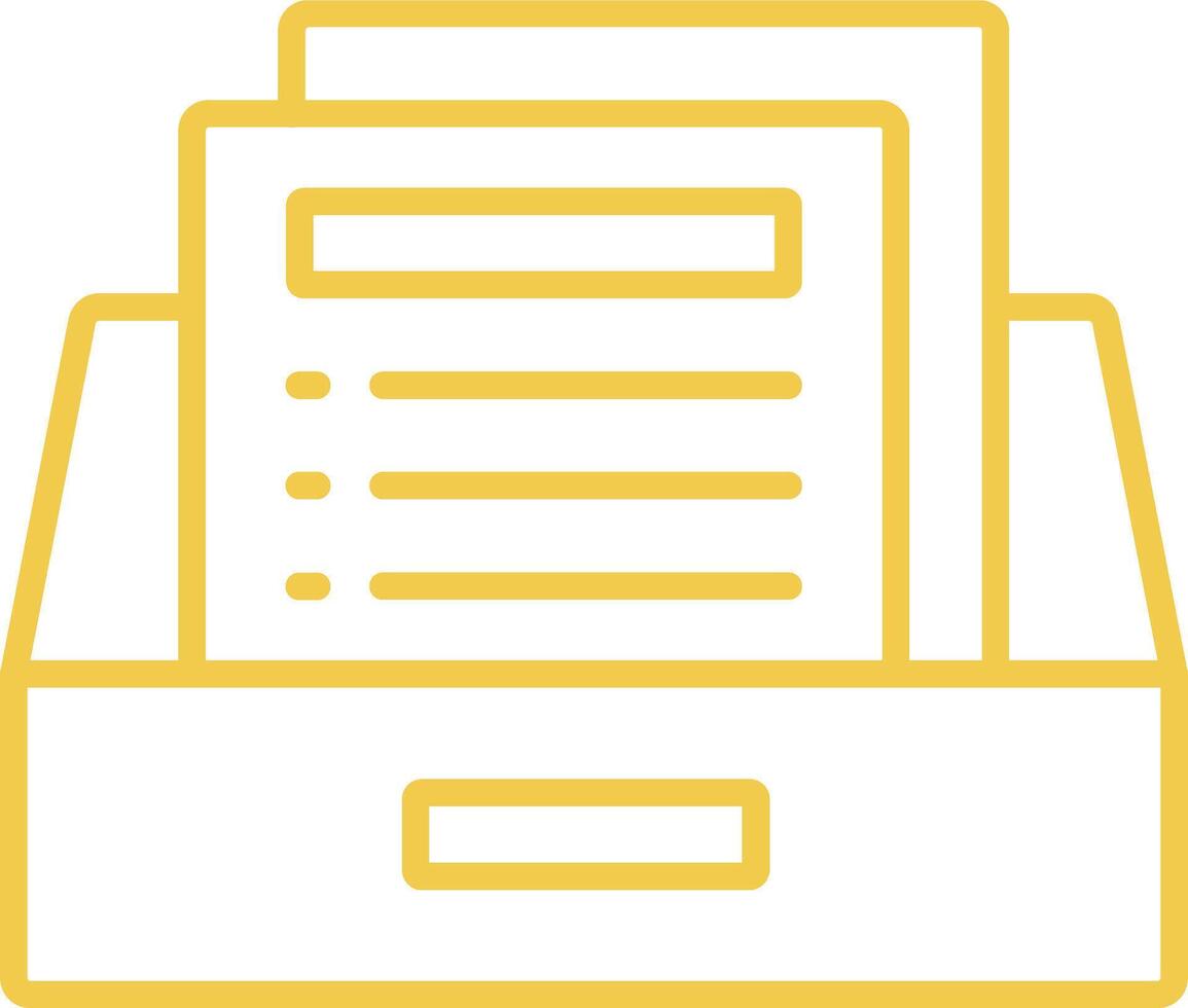 Drawer Line Icon vector