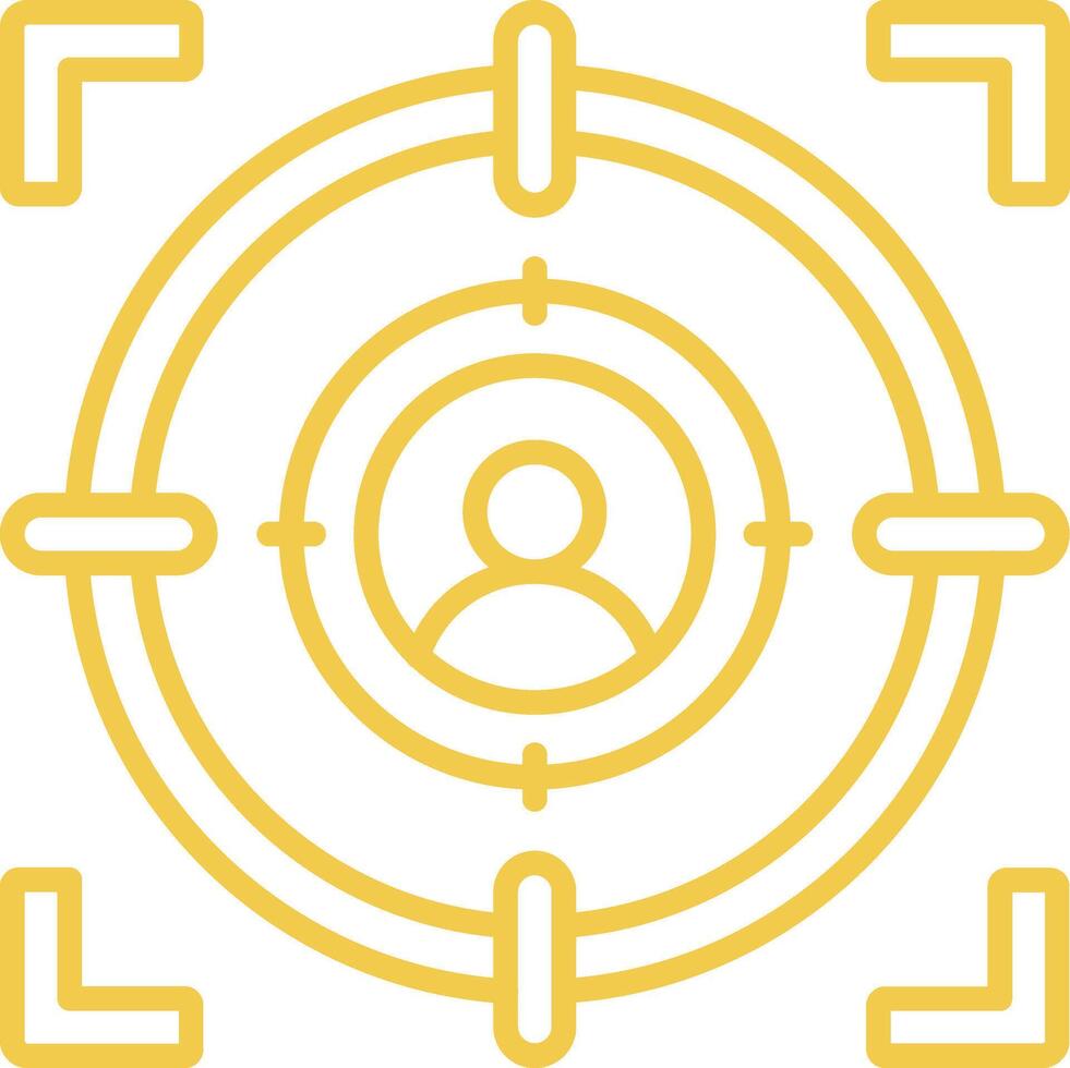 Aim Line Icon vector
