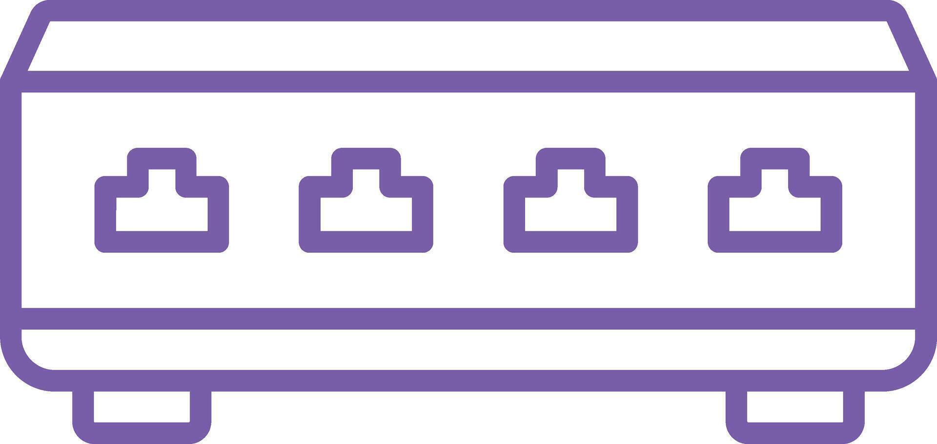 Server Control Line Icon vector