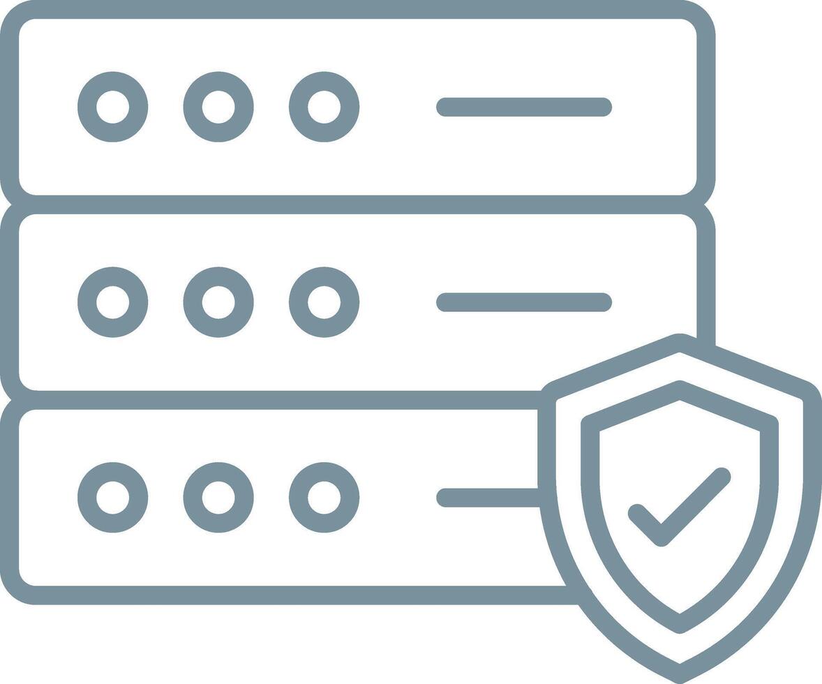 Data Protection Line Icon vector