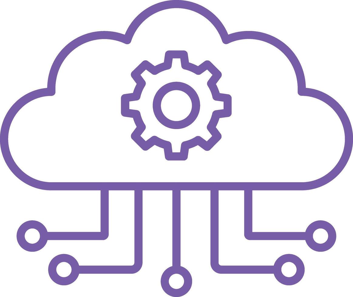 Saas Line Icon vector