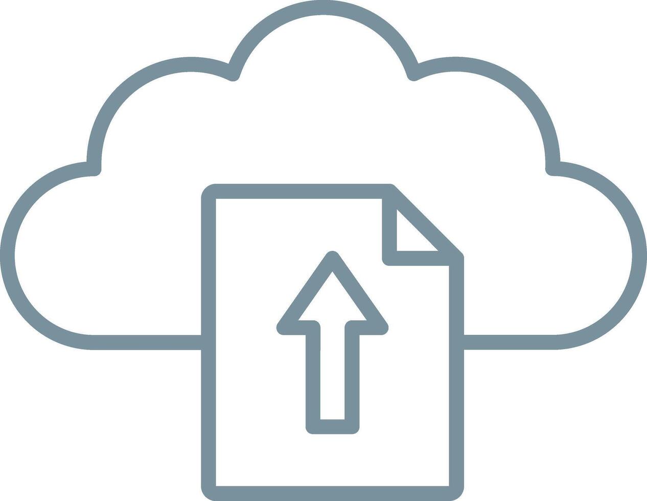 Cloud Upload Line Icon vector