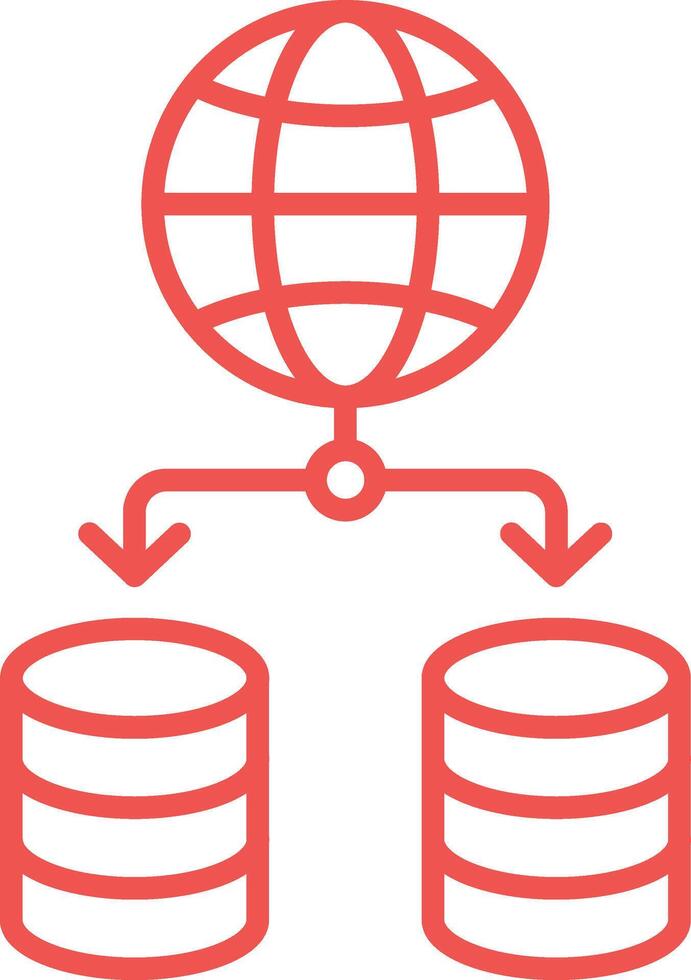 Data Network Line Icon vector