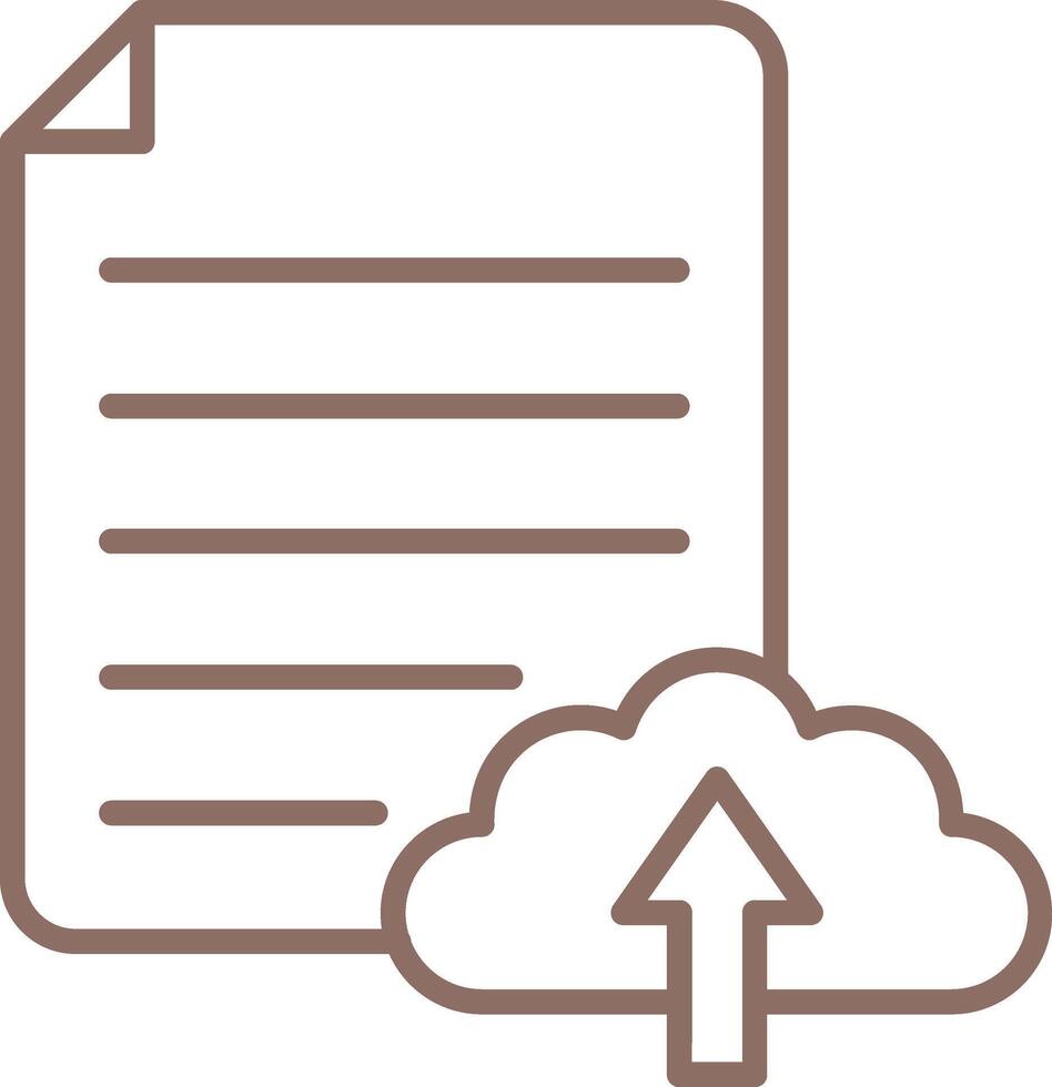 Cloud Uploading Line Icon vector