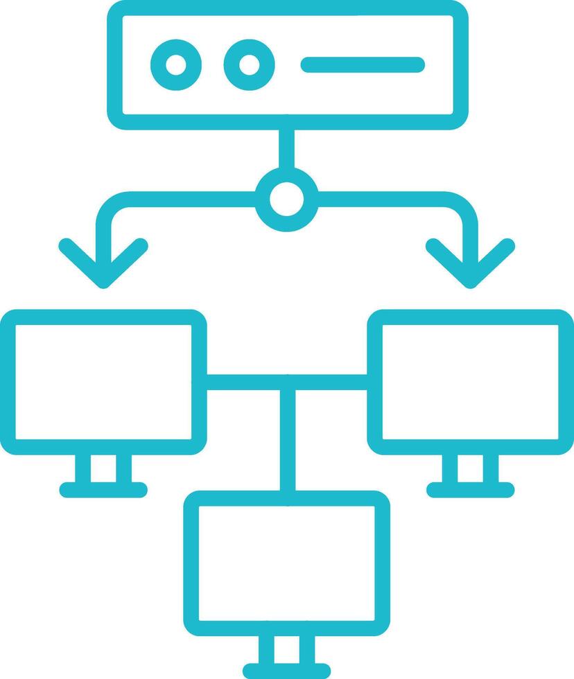 Local Network Line Icon vector