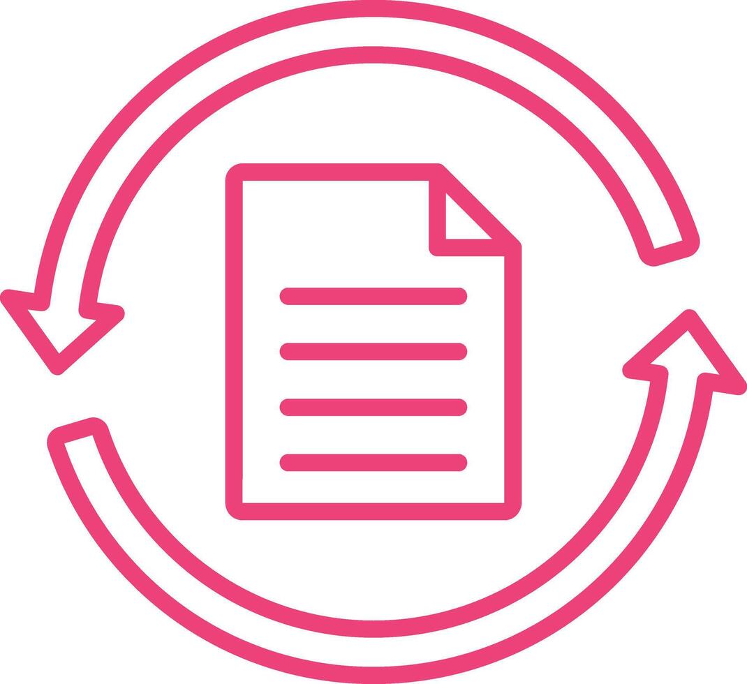 Synchronize Line Icon vector
