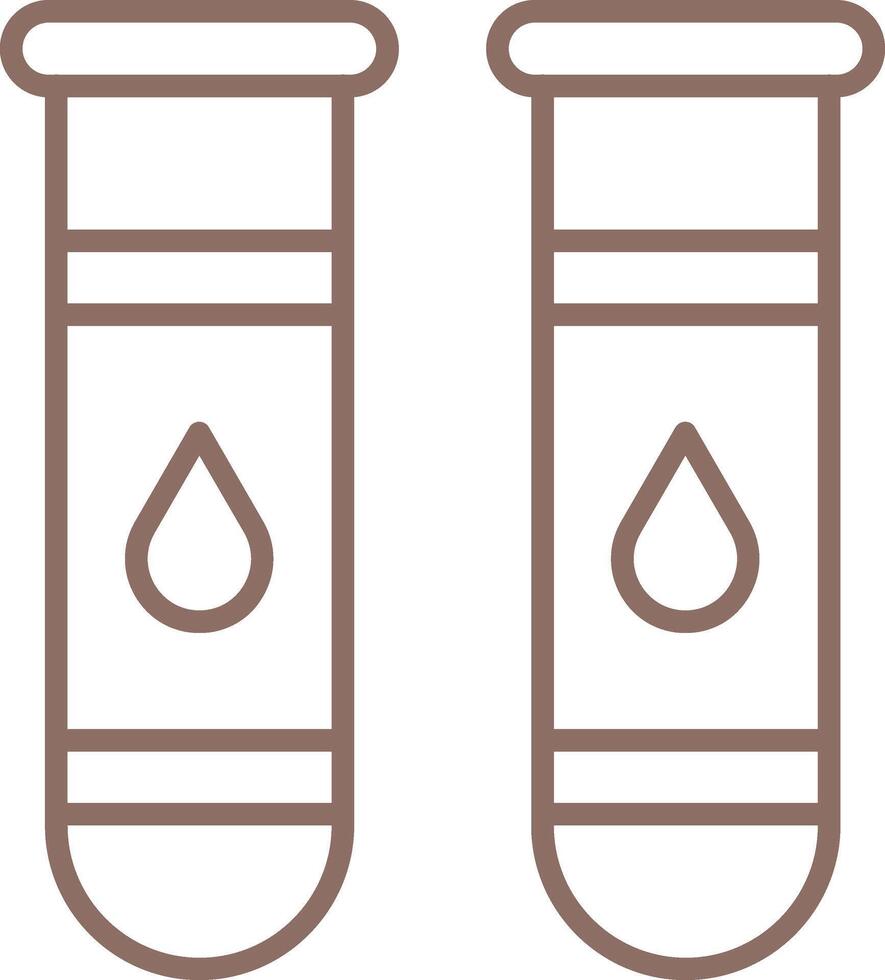 Blood Sample Line Icon vector